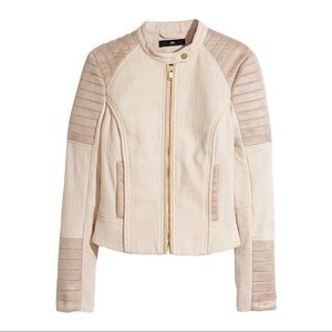 New H&M Blush Biker Jacket
